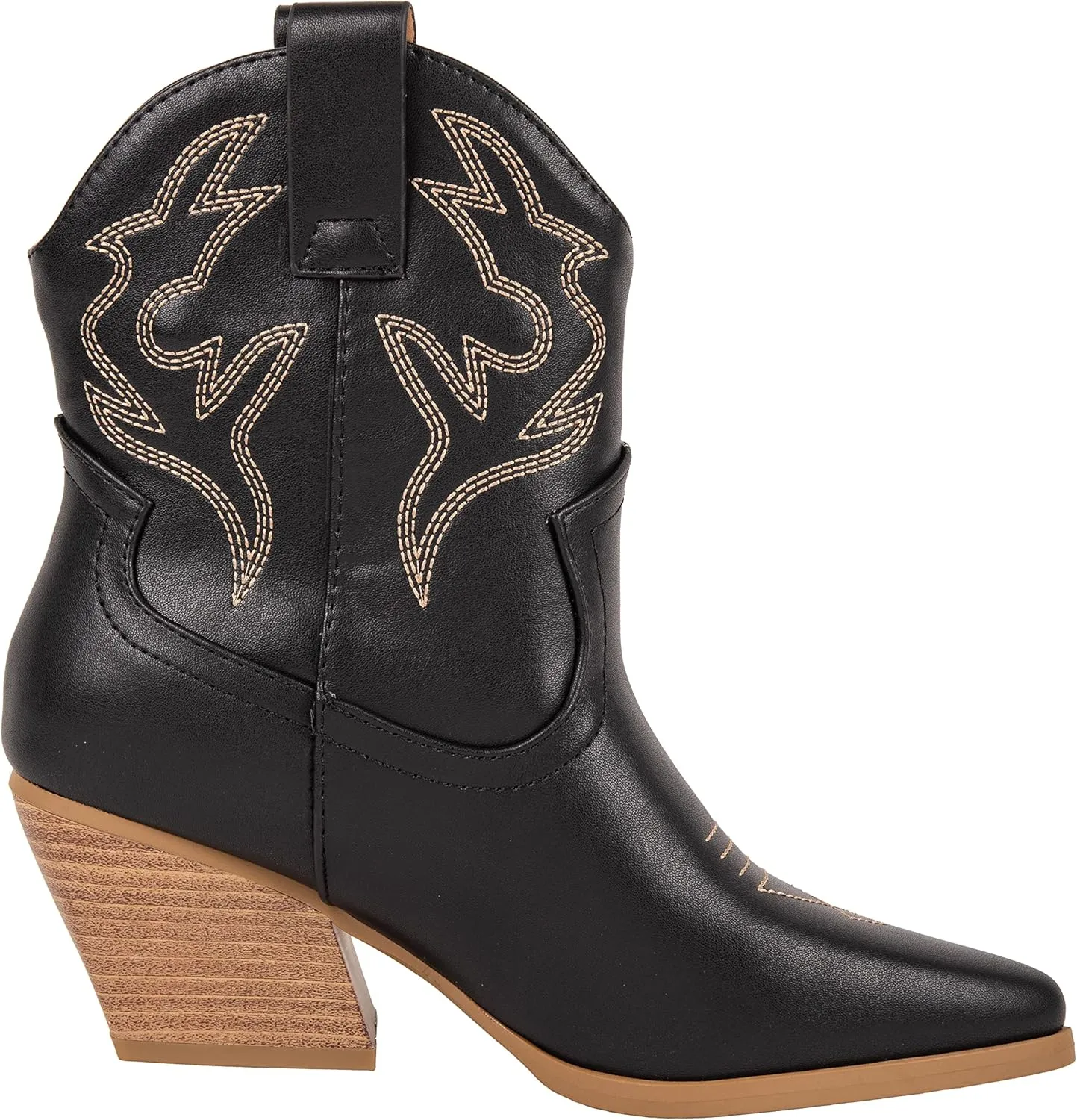KAYDAY Womens Cowboy Boots Western Ankle Pointed Toe Short Cowgirl Booties MORLEY