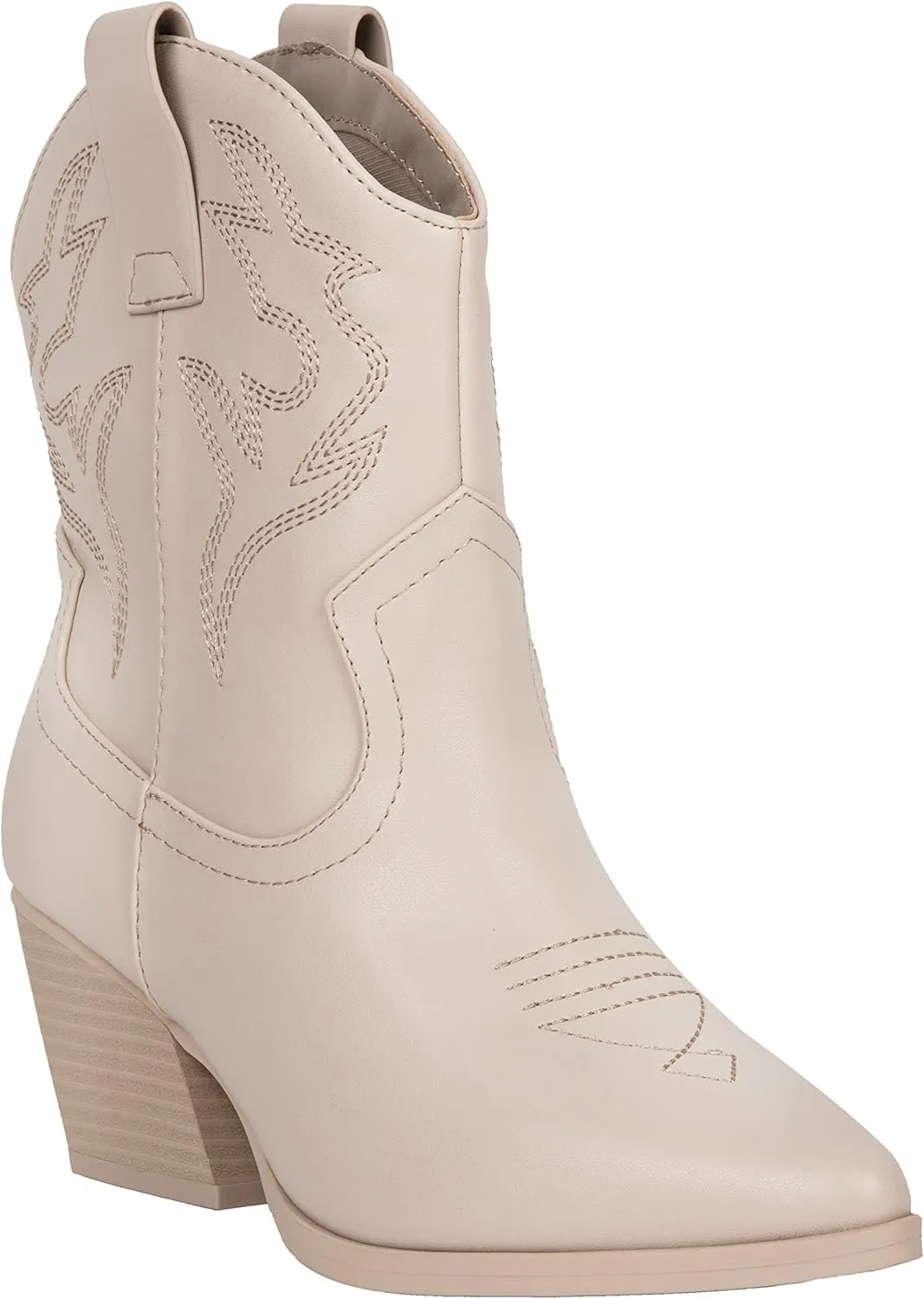 KAYDAY Womens Cowboy Boots Western Ankle Pointed Toe Short Cowgirl Booties MORLEY