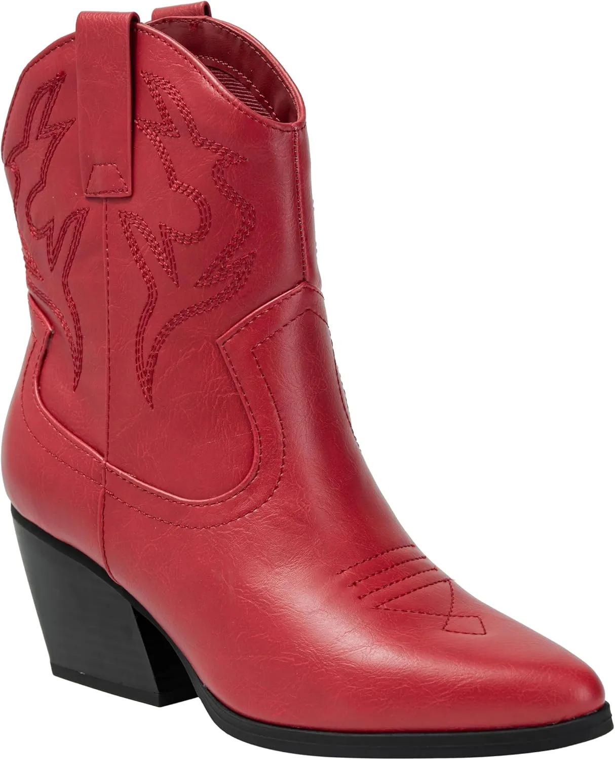 KAYDAY Womens Cowboy Boots Western Ankle Pointed Toe Short Cowgirl Booties MORLEY