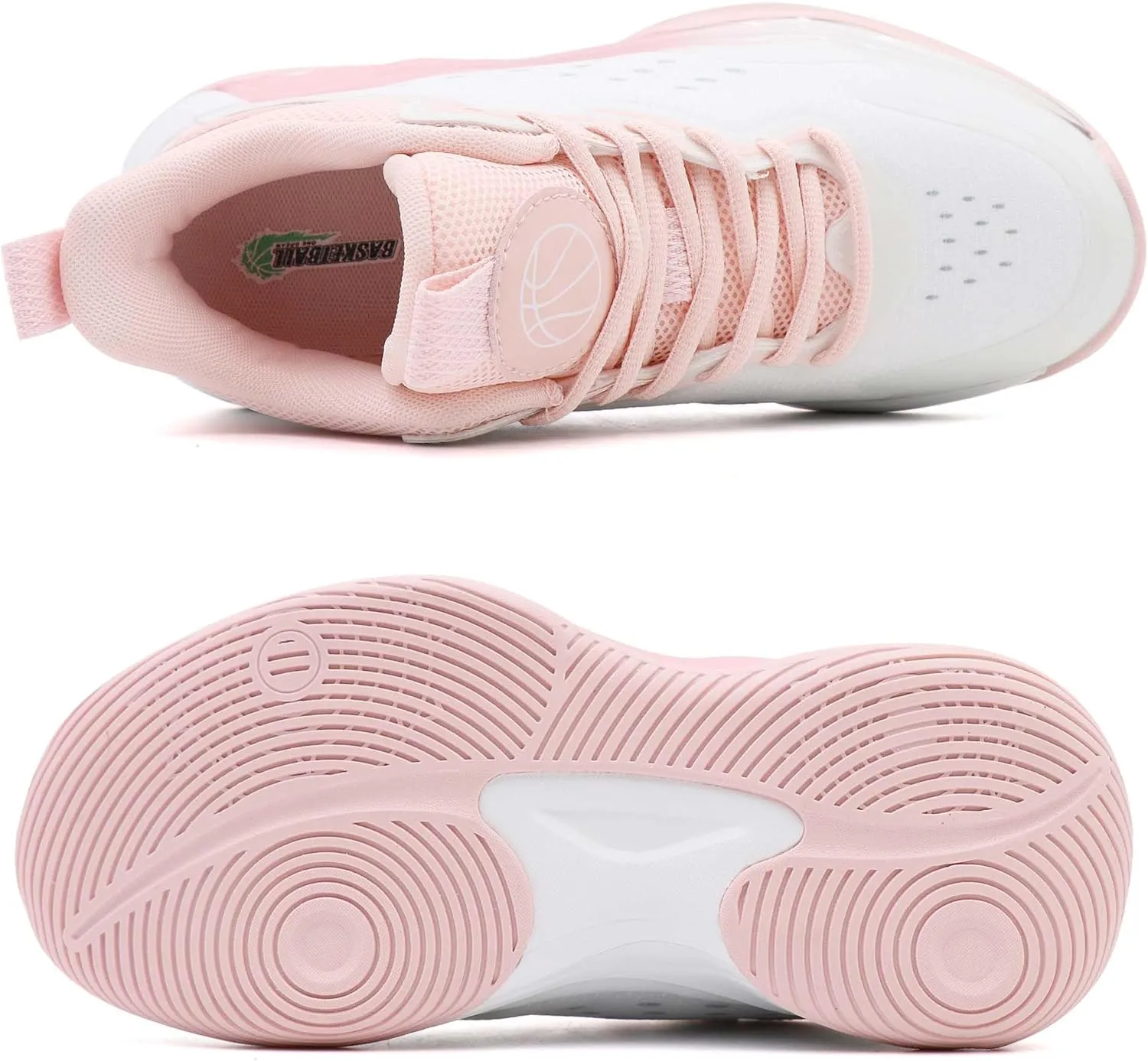 Kids Basketball Shoes, Leather Trendy Casual Sports Basketball Shoes Breathable Comfortable Boys Sneakers for Big Kids Girls Basketball Shoes