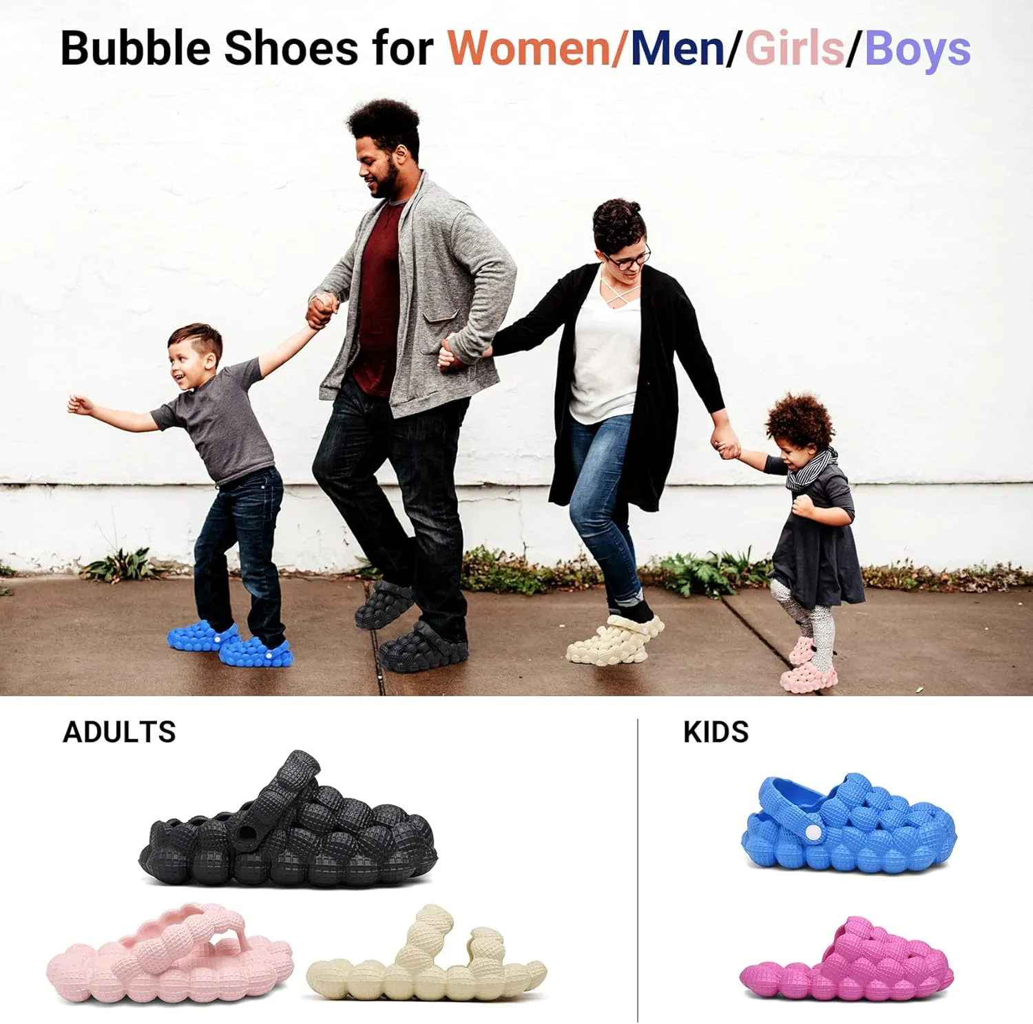 Kids Bubble Slides Golf Ball Shoes, Boys Girls Funny Lychee Massage Bubble Slippers, Non-Slip Thick Sole House Slippers Shower Sandals