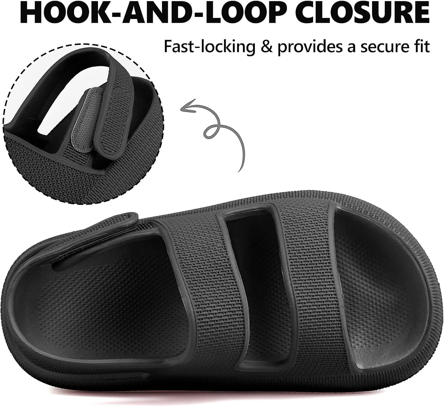 Kids Cloud Sandals Boys Girls Slip on Flat Slides Sandals EVA Summer Quick Drying Pillow Slipper With Hook Loop Back Strap