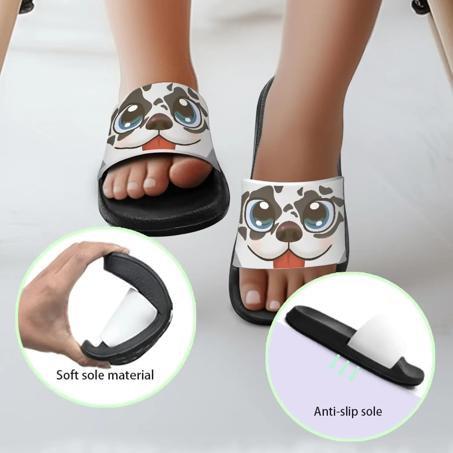 Kids Cloud Slides Girls & Boys Flip Flops Slip On Beach Sandals Youth Pool Shower Shoes EVA Summer Slippers