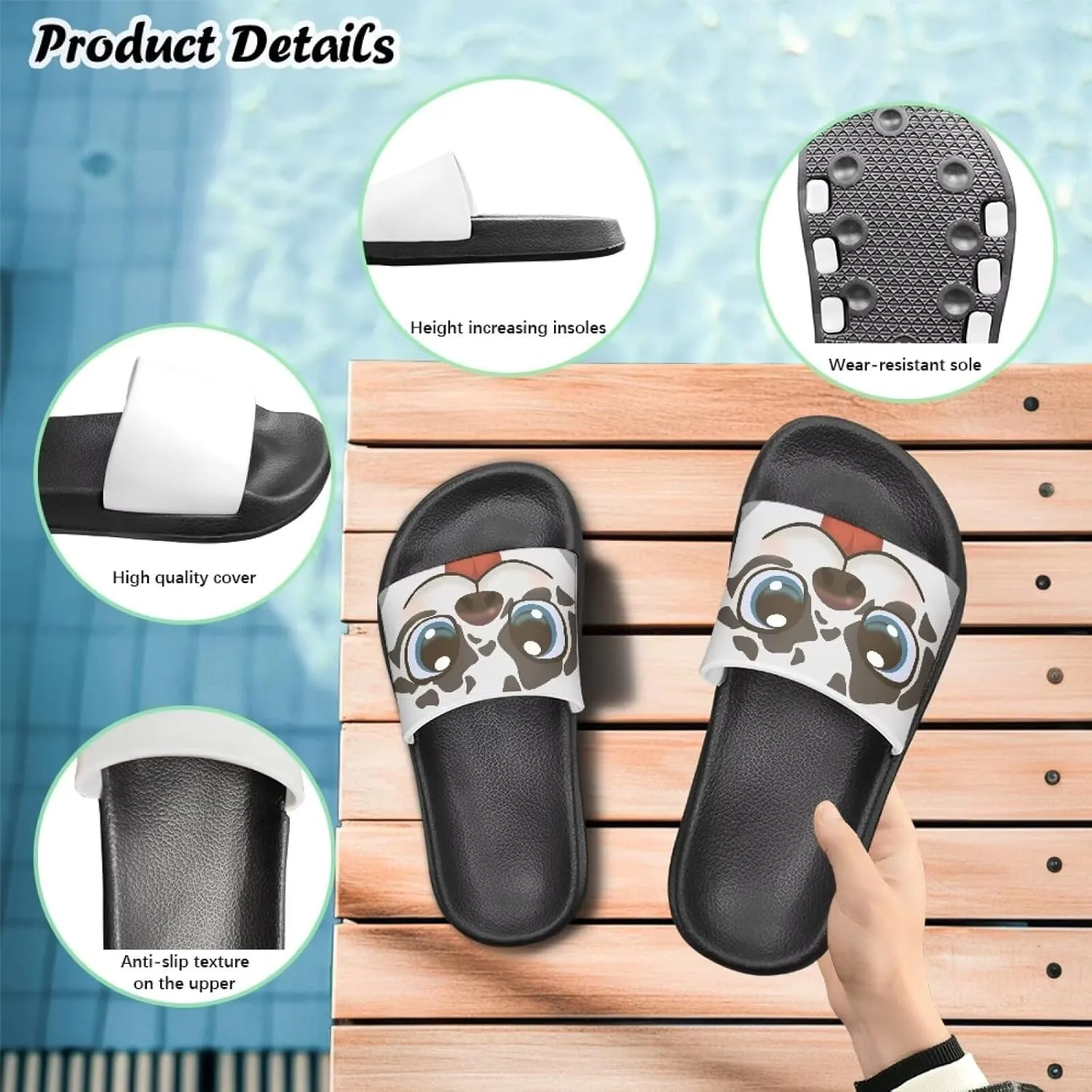 Kids Cloud Slides Girls & Boys Flip Flops Slip On Beach Sandals Youth Pool Shower Shoes EVA Summer Slippers