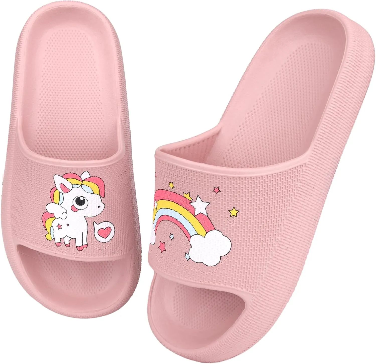 Kids Cloud Slides丨Pillow Sandals for Boys Girls丨Quick Drying Bathroom Shower Sandals丨Summer Beach Pool Slippers| Thick Sole Non-Slip