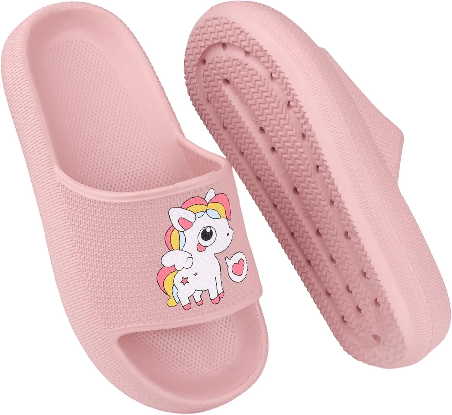 Kids Cloud Slides丨Pillow Sandals for Boys Girls丨Quick Drying Bathroom Shower Sandals丨Summer Beach Pool Slippers| Thick Sole Non-Slip