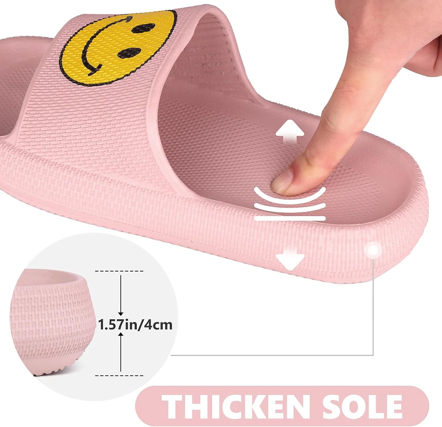 Kids Cloud Slides丨Pillow Sandals for Boys Girls丨Quick Drying Bathroom Shower Sandals丨Summer Beach Pool Slippers| Thick Sole Non-Slip