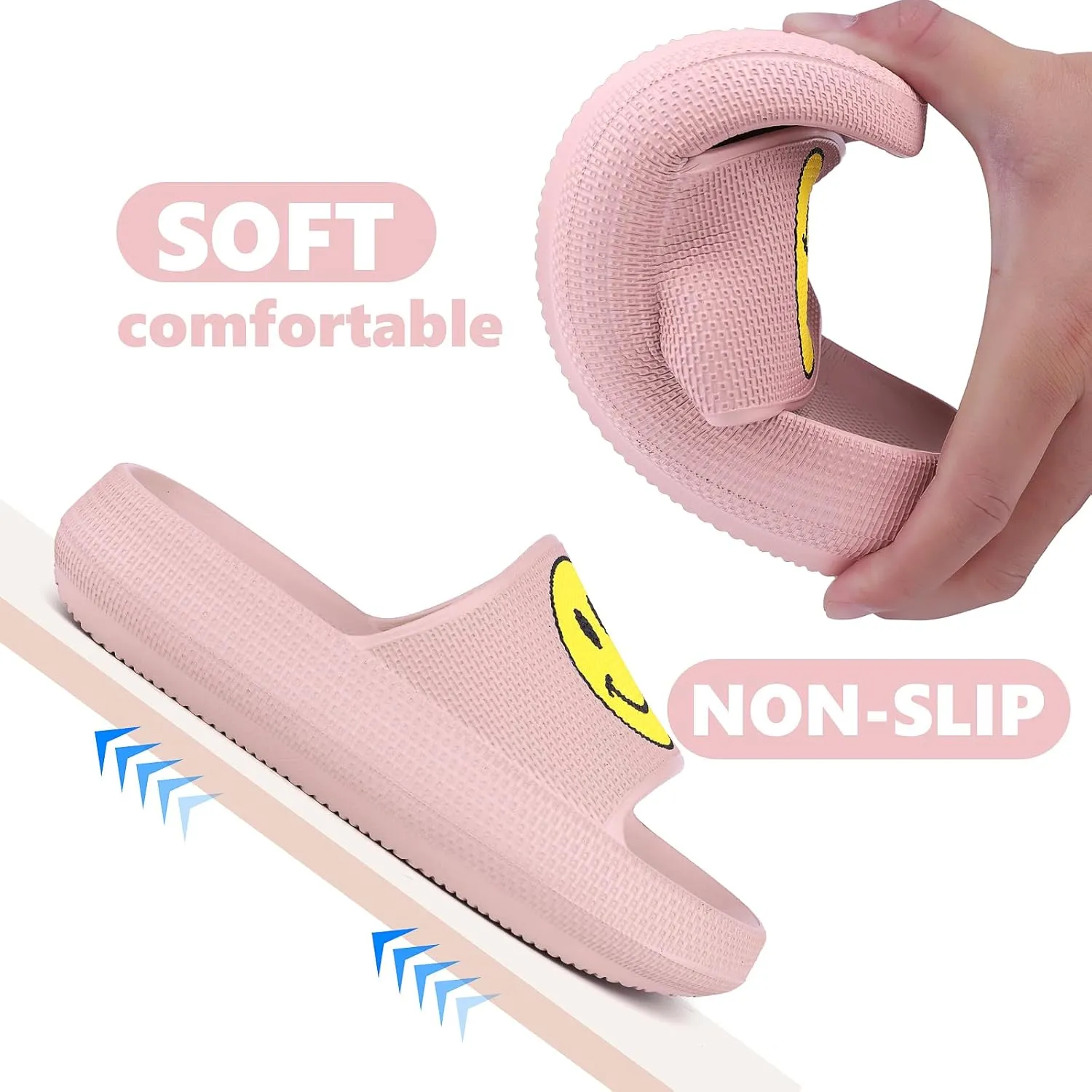 Kids Cloud Slides丨Pillow Sandals for Boys Girls丨Quick Drying Bathroom Shower Sandals丨Summer Beach Pool Slippers| Thick Sole Non-Slip