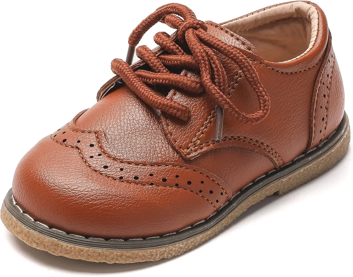 Kids Oxford Shoes Girl’s Boy’s Cute Dress Shoes Lace-Up School Uniform Loafer Flats Shoes