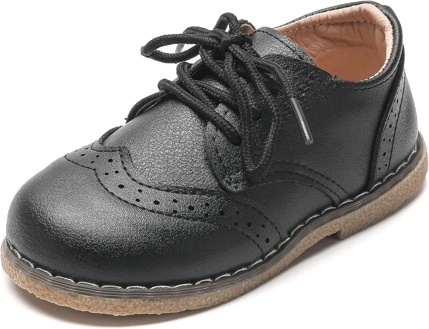 Kids Oxford Shoes Girl’s Boy’s Cute Dress Shoes Lace-Up School Uniform Loafer Flats Shoes