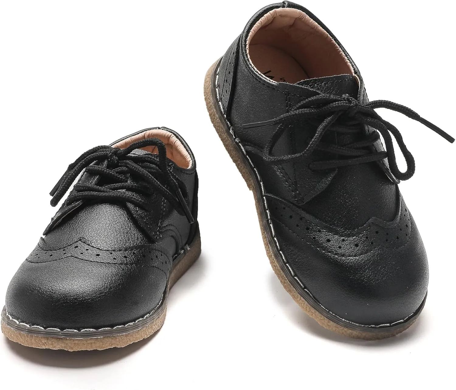 Kids Oxford Shoes Girl’s Boy’s Cute Dress Shoes Lace-Up School Uniform Loafer Flats Shoes