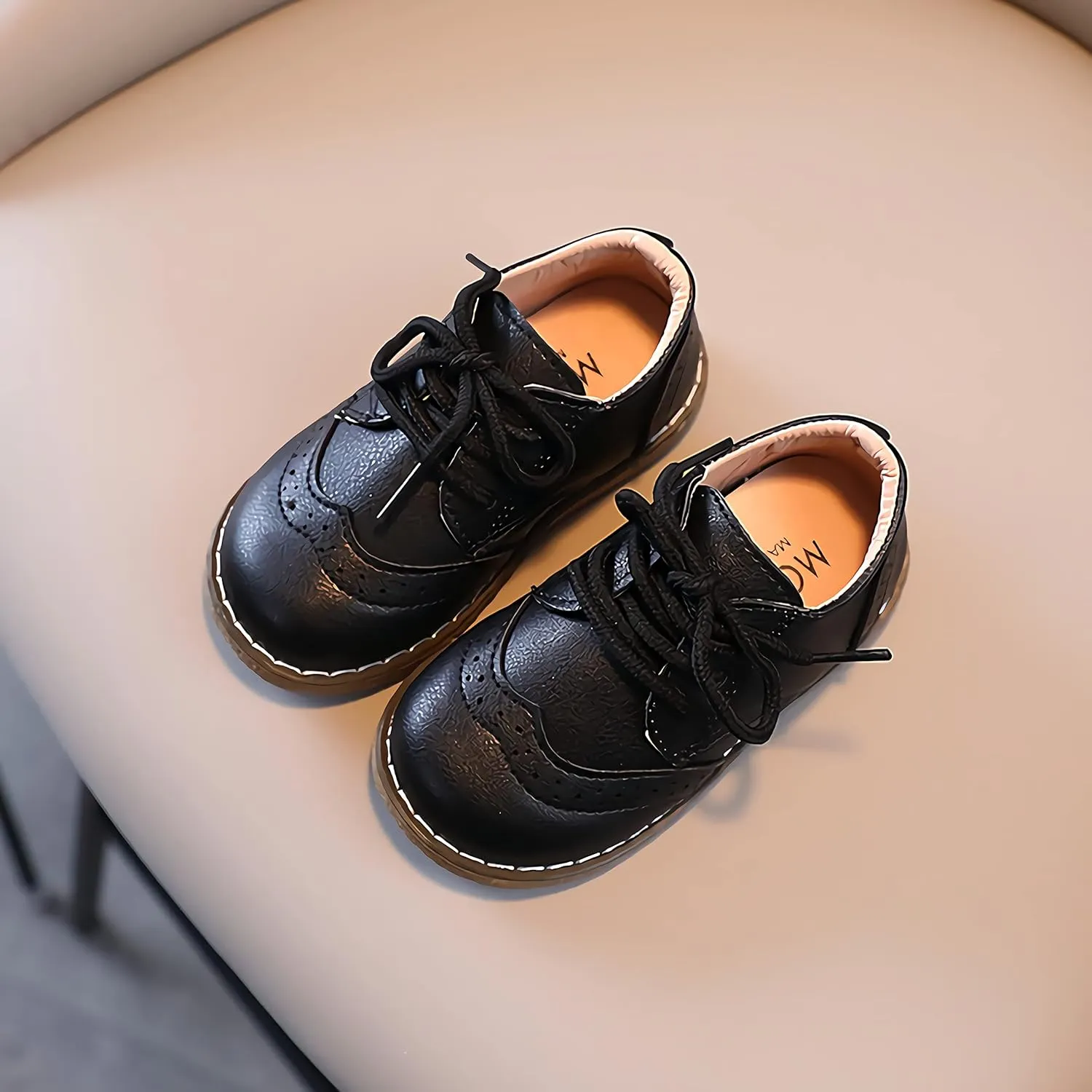 Kids Oxford Shoes Girl’s Boy’s Cute Dress Shoes Lace-Up School Uniform Loafer Flats Shoes