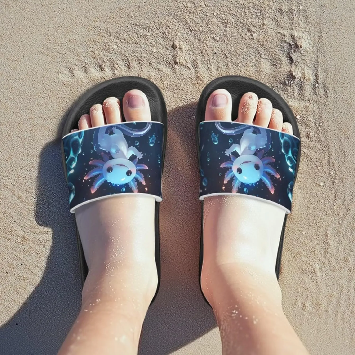 Kids Slides for Girls Shoes Summer Open Toe Slides Sandals Boys Beach Slide Kids Shower Shoes Non-Slip