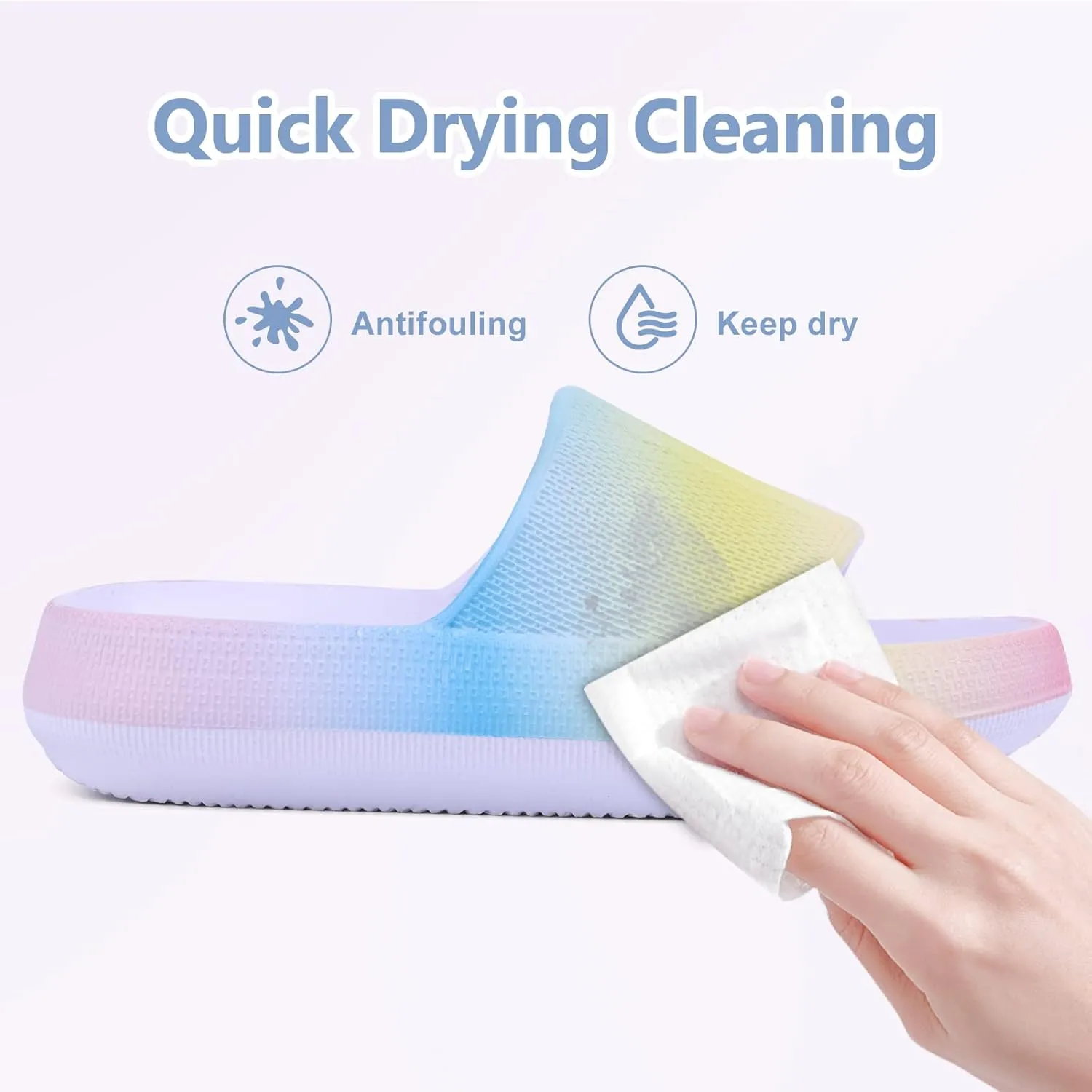 KOUECI Kids Cloud Slides Boys Girls Shower Slippers Slip on Slide Sandals Non-slip Summer Beach Pool Shoes
