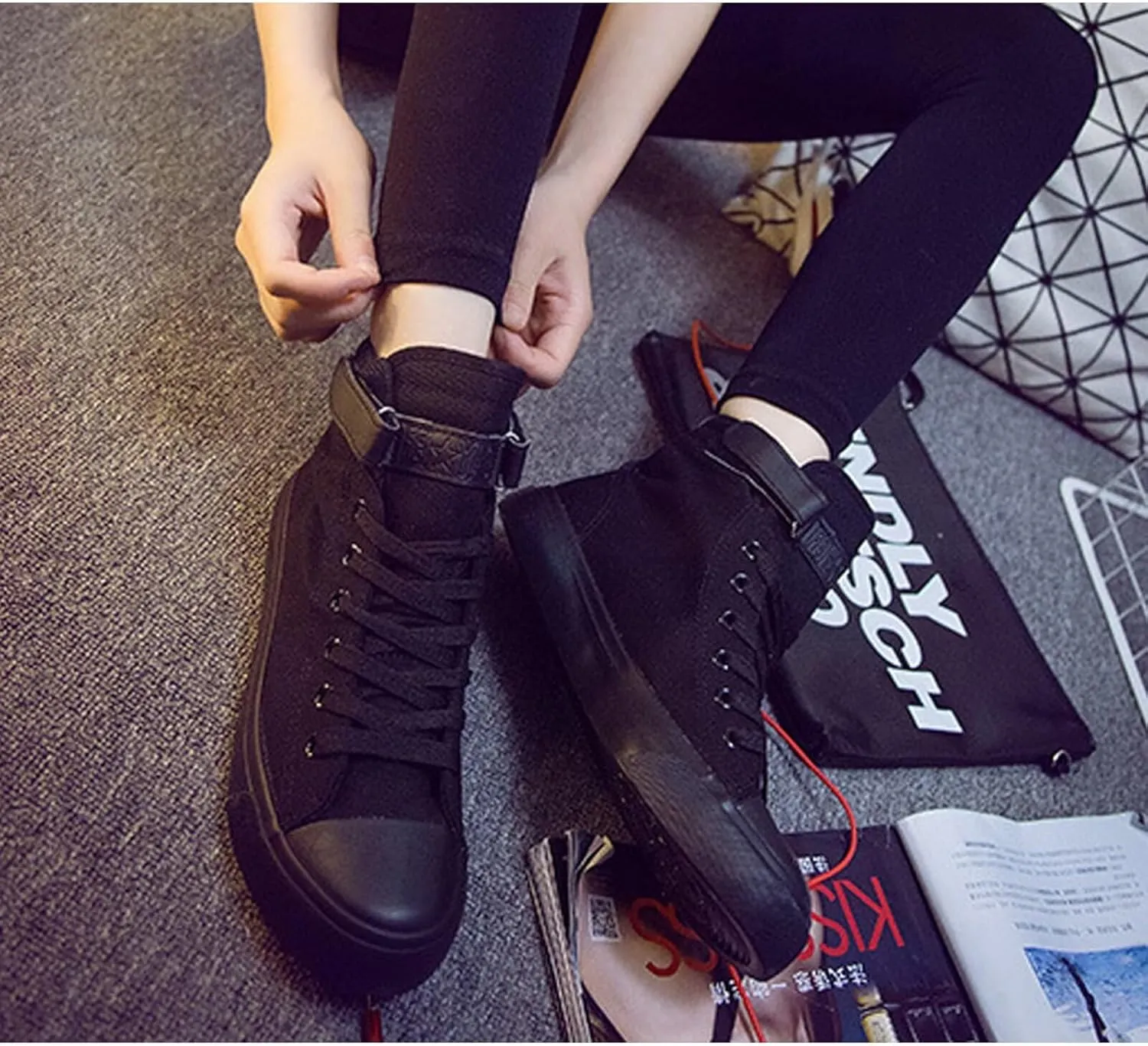 KPOP Mha Anime Shoes Merch Deku Bakugou Patterns Printing Sneakers Anime Cosplay High-Top Shoes