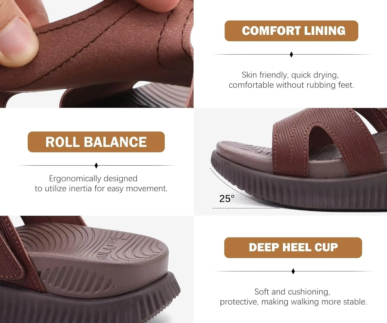 KuaiLu womens Womens Orthopedic Slides Sandals