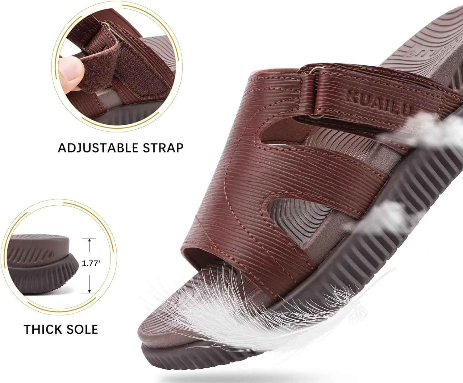 KuaiLu womens Womens Orthopedic Slides Sandals