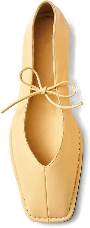 Lace Up Square Toe Ballet Flats for Women Cute Bow Slip On Mary Jane Flats Casual Ballerina Shoes
