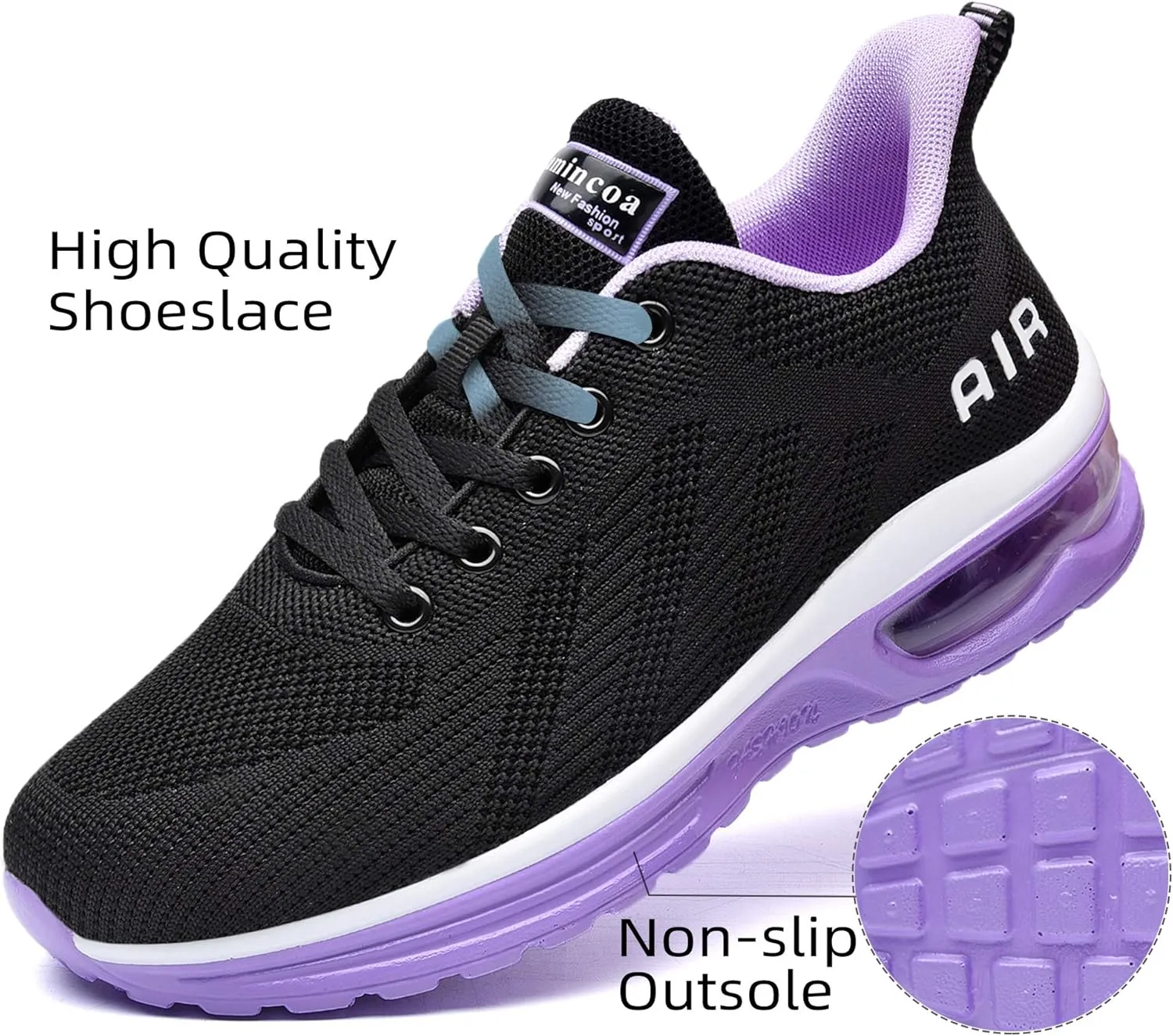 Lamincoa Womens Walking Shoes Lightweight Running Shoes Women’s Tennis Shoes Non Slip Air Shoes Breathable Mesh Air Cushion Sneakers for Gym Workout Sports