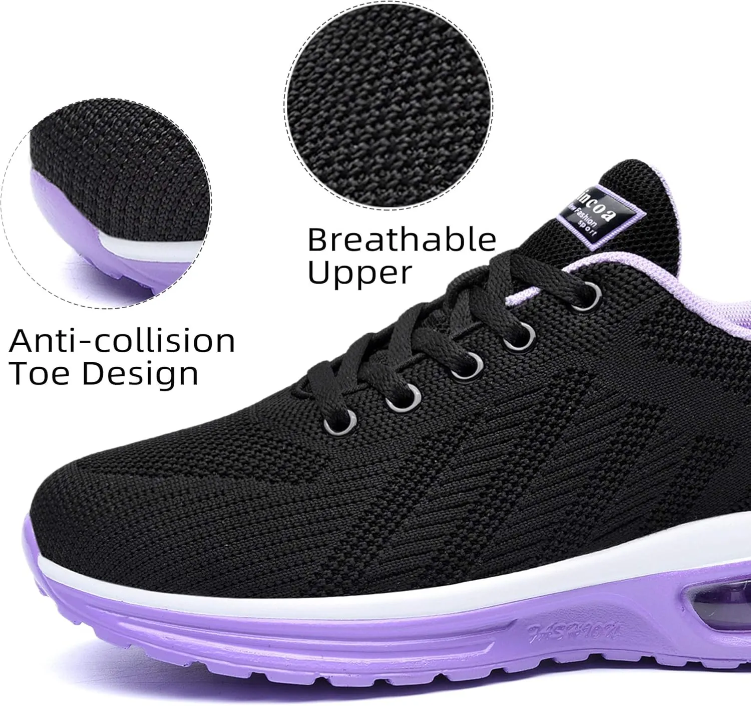 Lamincoa Womens Walking Shoes Lightweight Running Shoes Women’s Tennis Shoes Non Slip Air Shoes Breathable Mesh Air Cushion Sneakers for Gym Workout Sports