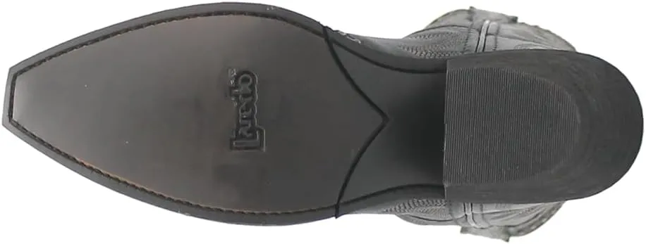 Laredo Womens Regan Embroidered Studded Snip Toe Casual Boots Mid Calf Low Heel 1-2" - Black
