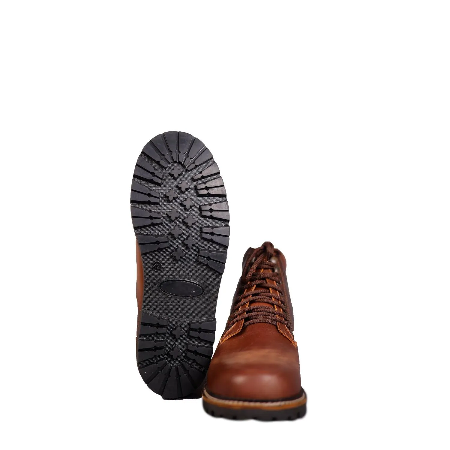 Leather Boot Croco brown