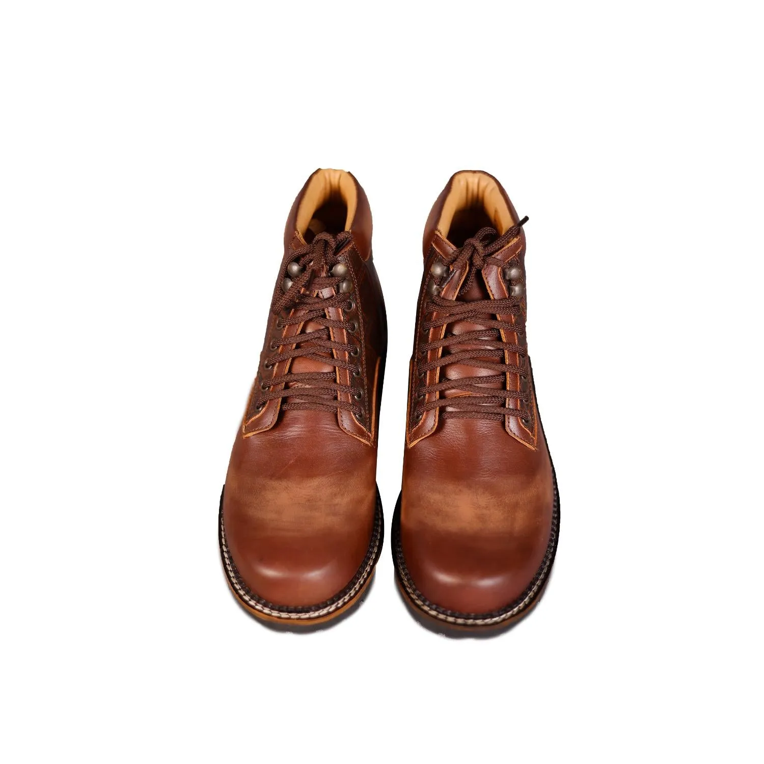 Leather Boot Croco brown