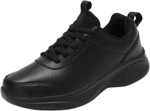 Leather Casual Dress Shoes for Men Non Slip Walking Shoes Waterproof Lace Up Running Shoes Sneakers for Women