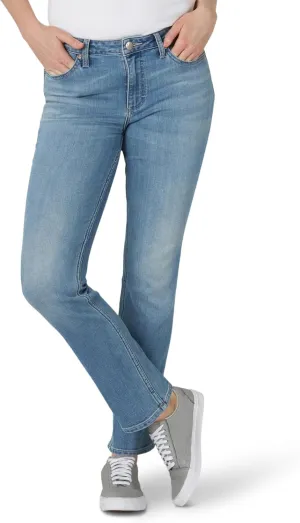 Lee Women's Petite Legendary Mid Rise Straight Leg Jean