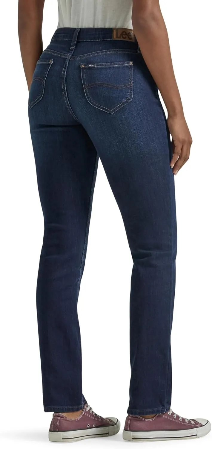 Lee Women's Petite Legendary Mid Rise Straight Leg Jean