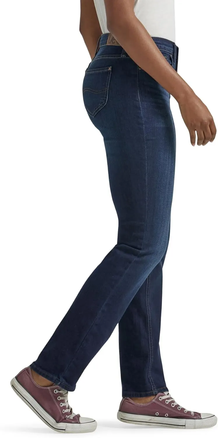 Lee Women's Petite Legendary Mid Rise Straight Leg Jean
