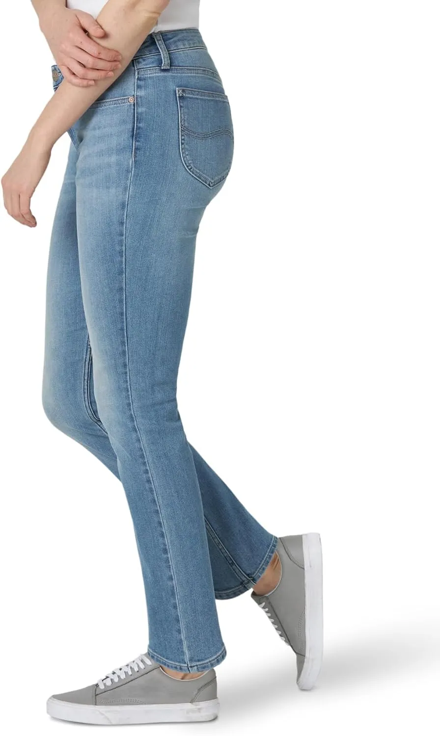 Lee Women's Petite Legendary Mid Rise Straight Leg Jean