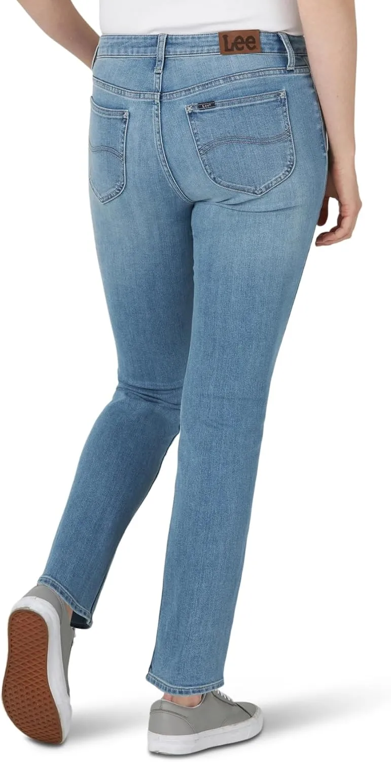 Lee Women's Petite Legendary Mid Rise Straight Leg Jean