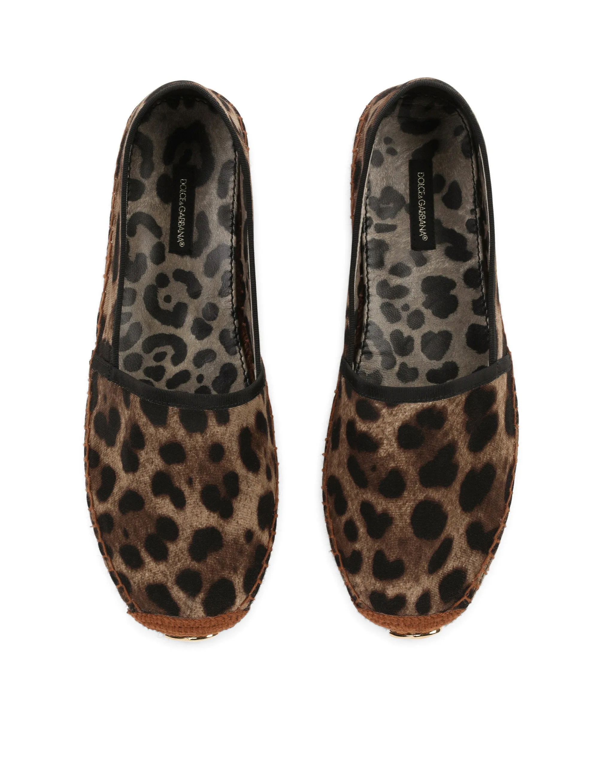 Leopard-print fabric espadrilles