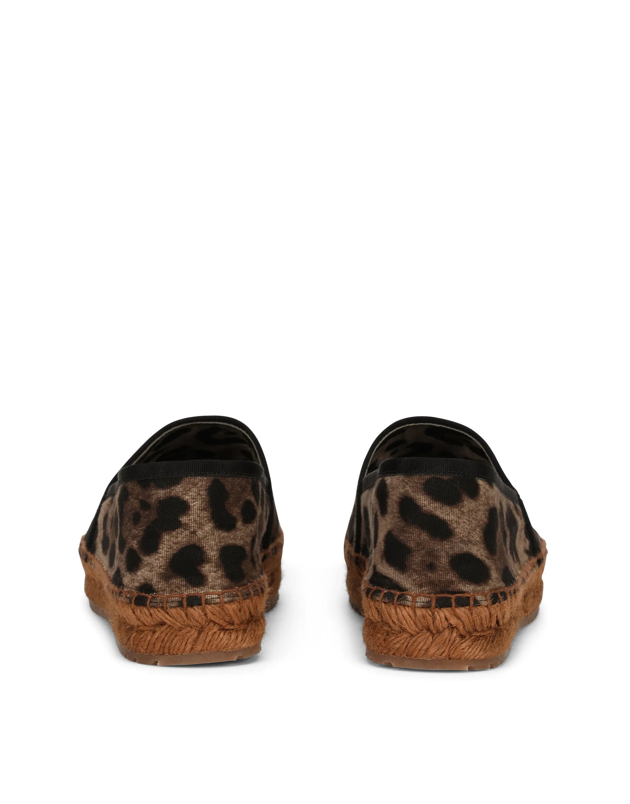 Leopard-print fabric espadrilles