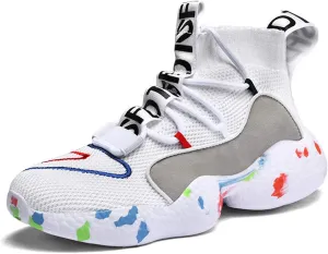 LIBINXIF Women's Men's Upper Light Breathable Fashion Non-Slip Sneakers Comfortable Walking Shoes Couple Shoes Sock Shoes Running Shoes Trainers Shoes Large Shoes