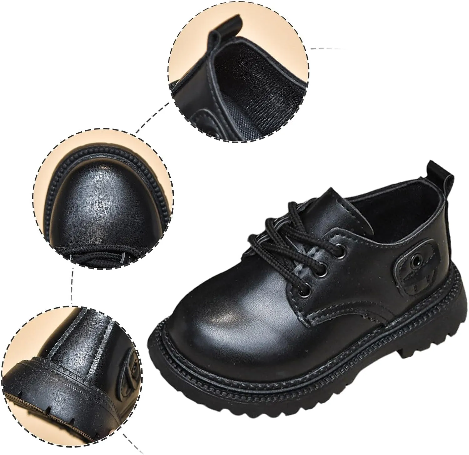Little Boys Dress Shoes Kids Toddler Girl Oxford Shoes Wedding Church Dress Shoes Leather Lace Up School Uniform Loafer Flats