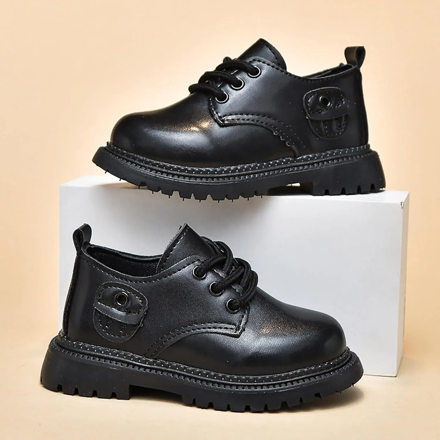 Little Boys Dress Shoes Kids Toddler Girl Oxford Shoes Wedding Church Dress Shoes Leather Lace Up School Uniform Loafer Flats