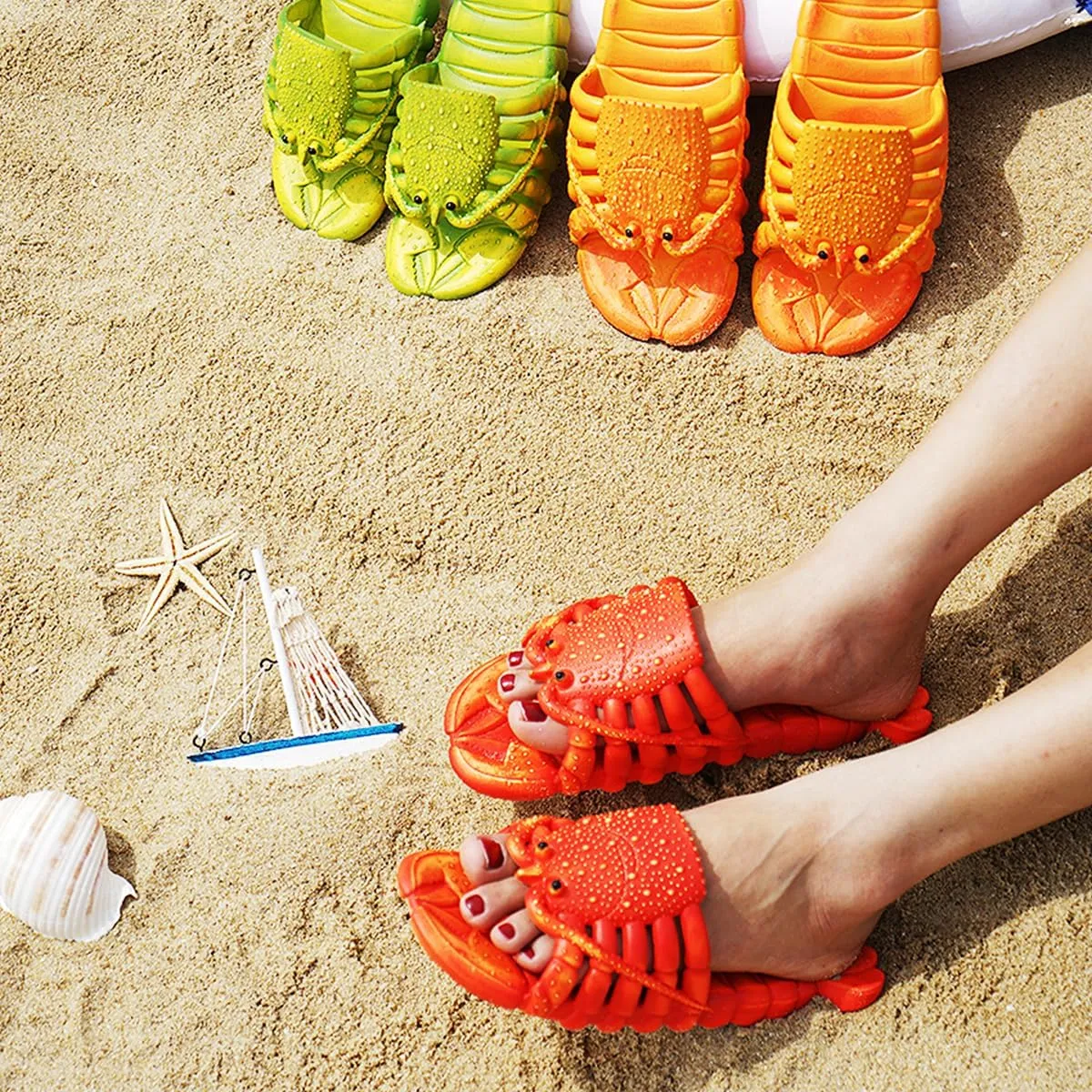 Lobster Slippers Fish Slides Unisex crayfish Shoes house Pool Beach Bass Fish Sandals Outdoor Unisex Funny Gift Sandals