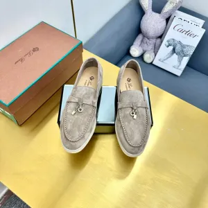 LP Summer Charms Walk Loafers Grey Beige Suede  994498