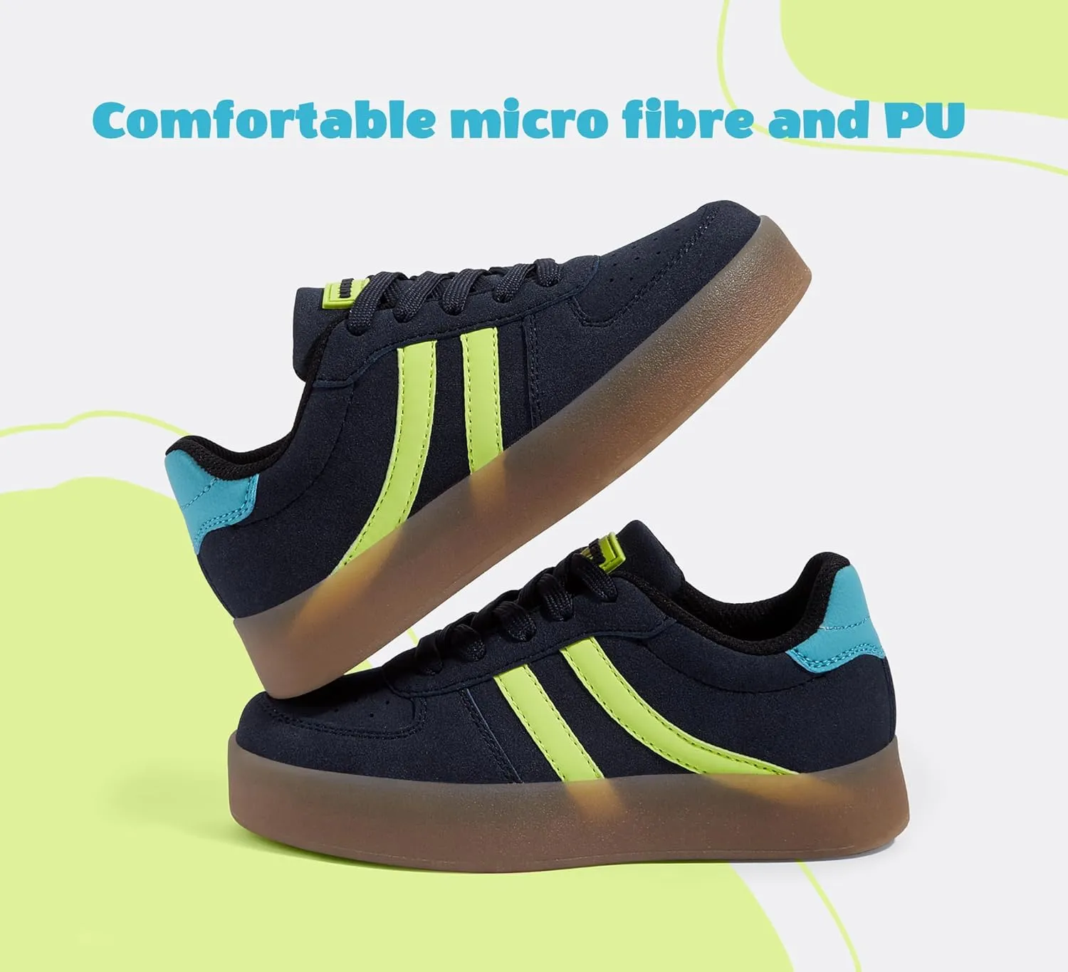 LUCKY STEP Unisex-Child Kid's Sneakers Lace Up School Fashion Platform Breathable Tennis Athletic Running Walking Shoes for Boys Girls