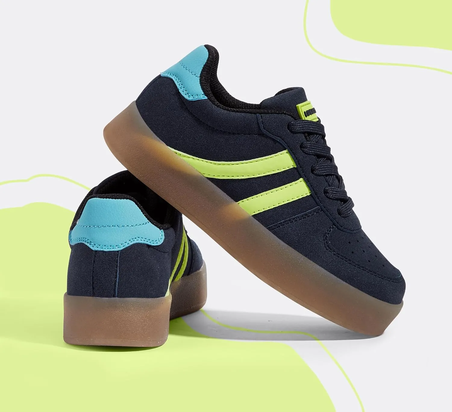 LUCKY STEP Unisex-Child Kid's Sneakers Lace Up School Fashion Platform Breathable Tennis Athletic Running Walking Shoes for Boys Girls