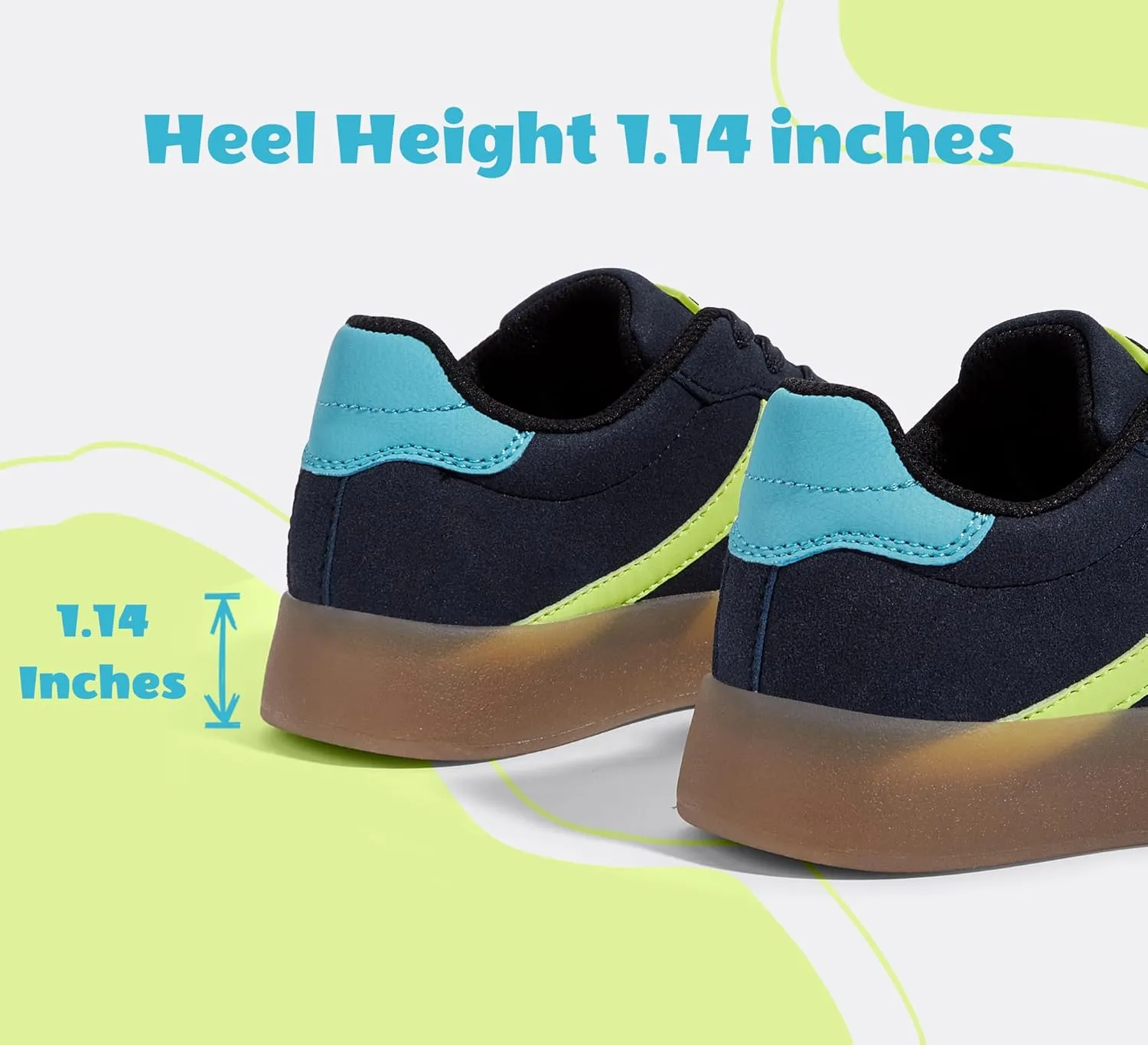 LUCKY STEP Unisex-Child Kid's Sneakers Lace Up School Fashion Platform Breathable Tennis Athletic Running Walking Shoes for Boys Girls