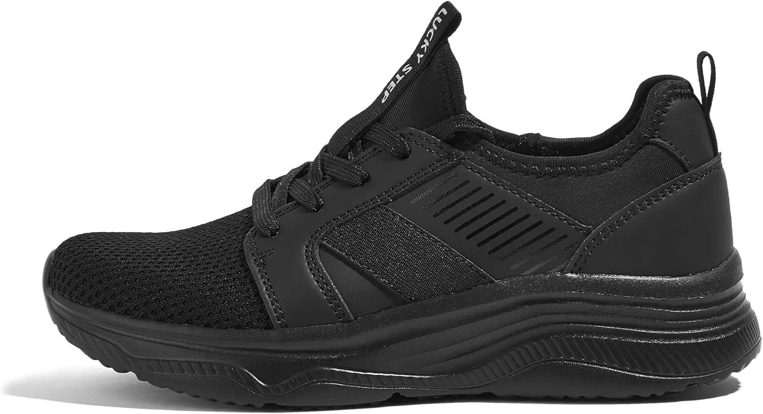 LUCKY STEP Women's Mesh Slip On Walking Shoes Platform Tennis Running Sneakers Breathable Lightweight Training Workout Athletic Gym Footwear