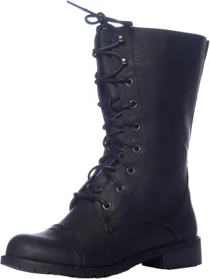 Lug 11 Womens Military Lace up Combat Boot,Lug-11 Black 7