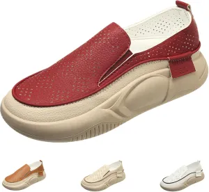 Lurebest Shoes for Women, Biscalo Loafers Orthopedic Walking Shoes for Women, Soft Soled Pure Cowhide Corrective Loafers
