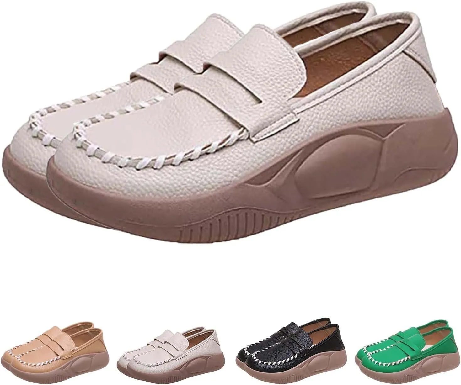 Lurebest Shoes for Women, Lurebest Shoes, Lurebest Orthopedic Walking Shoes, Soft Soled Pure Cowhide Corrective Lofers