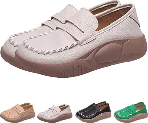 Lurebest Shoes for Women, Lurebest Shoes, Lurebest Orthopedic Walking Shoes, Soft Soled Pure Cowhide Corrective Lofers