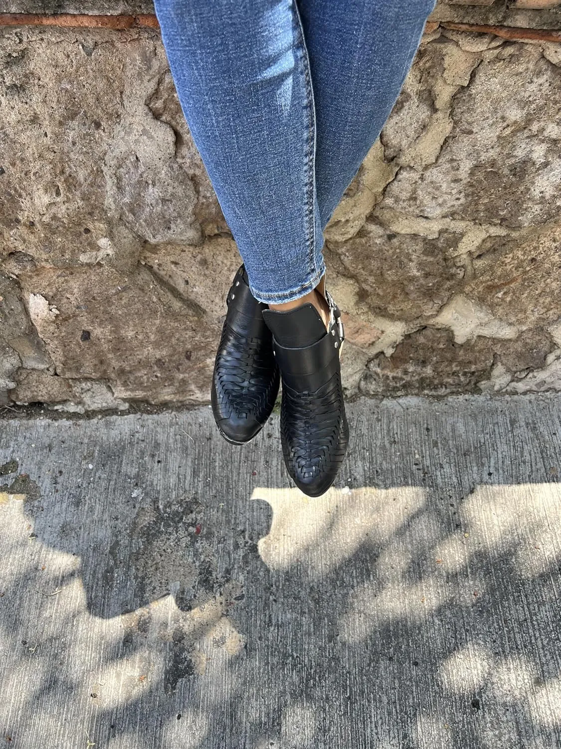 Macarena Collection Women's Handcrafted Leather Ankle Boots - Genuine Leather - Made in Mexico - Available in Black and Tan Model 6230