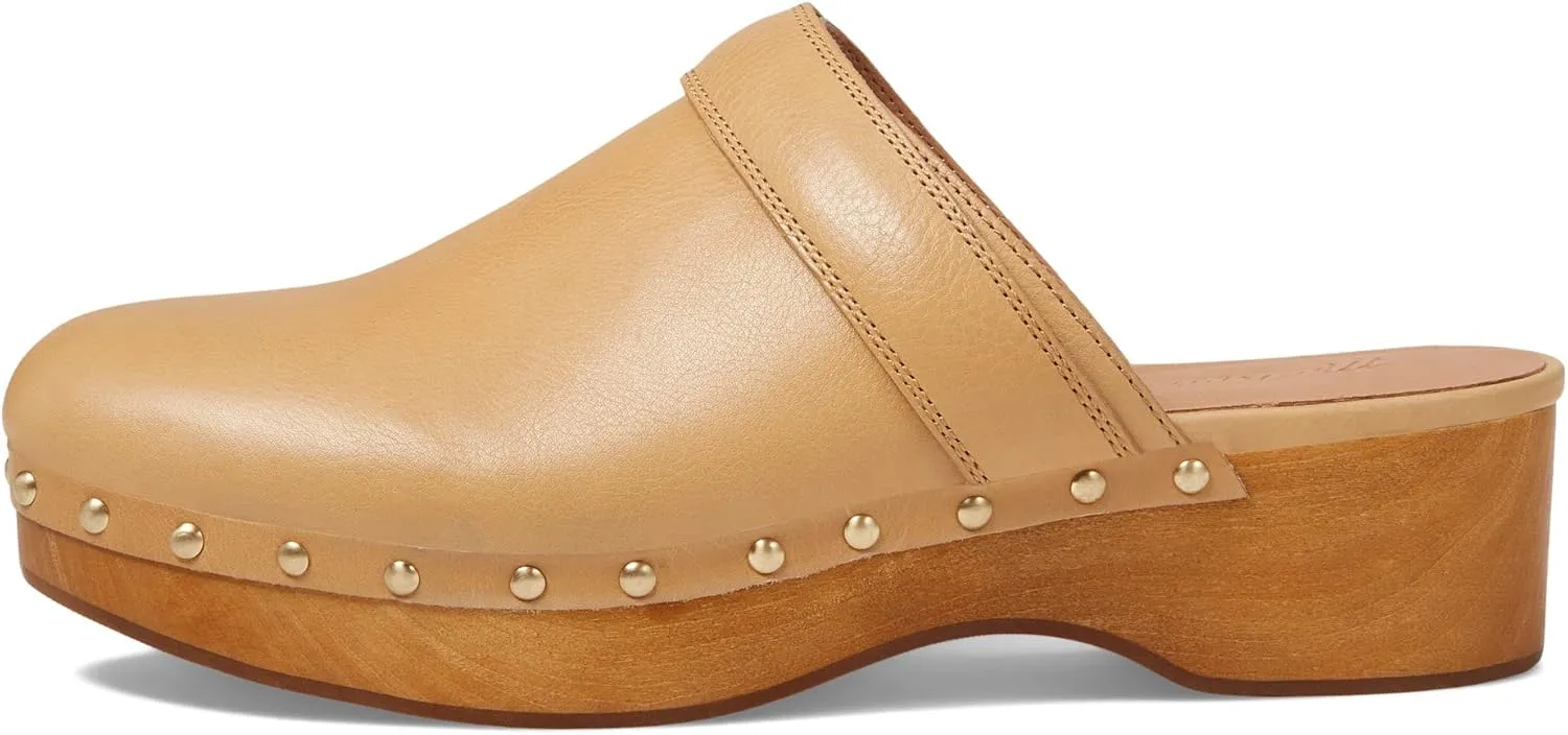 Madewell The Cecily Clog in Oiled Leather Clogs for Women - Slip-On Style Closure, and Round Toe Silhouette